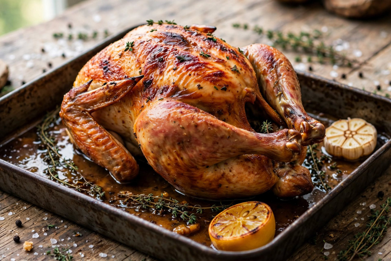 Classic Roast Chicken with Lemon & Thyme